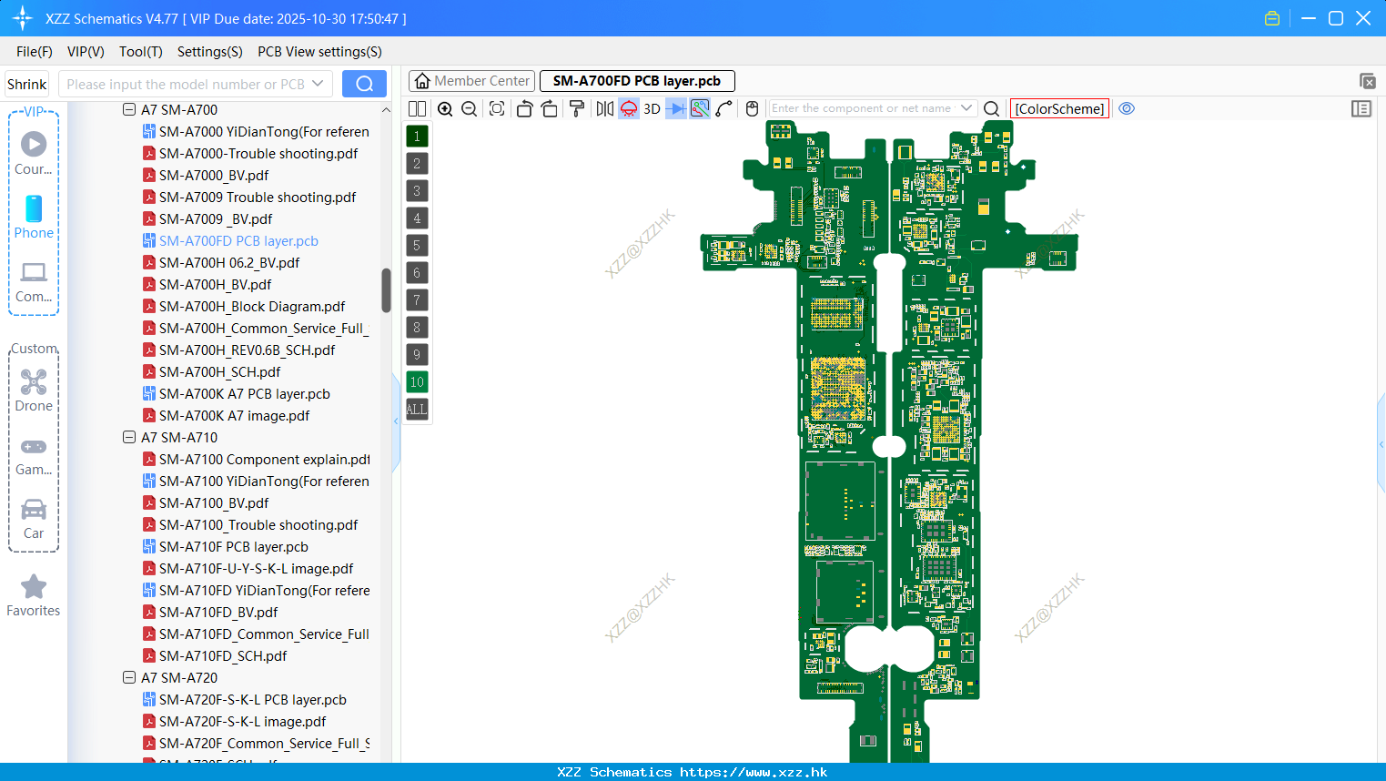 Samsung SM-A700FD PCB Layer